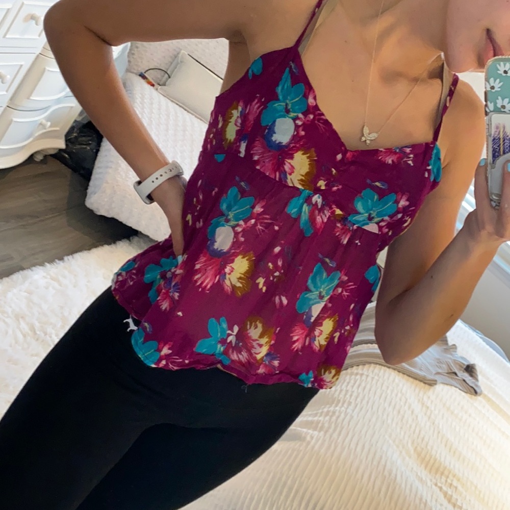 Floral print tank top
